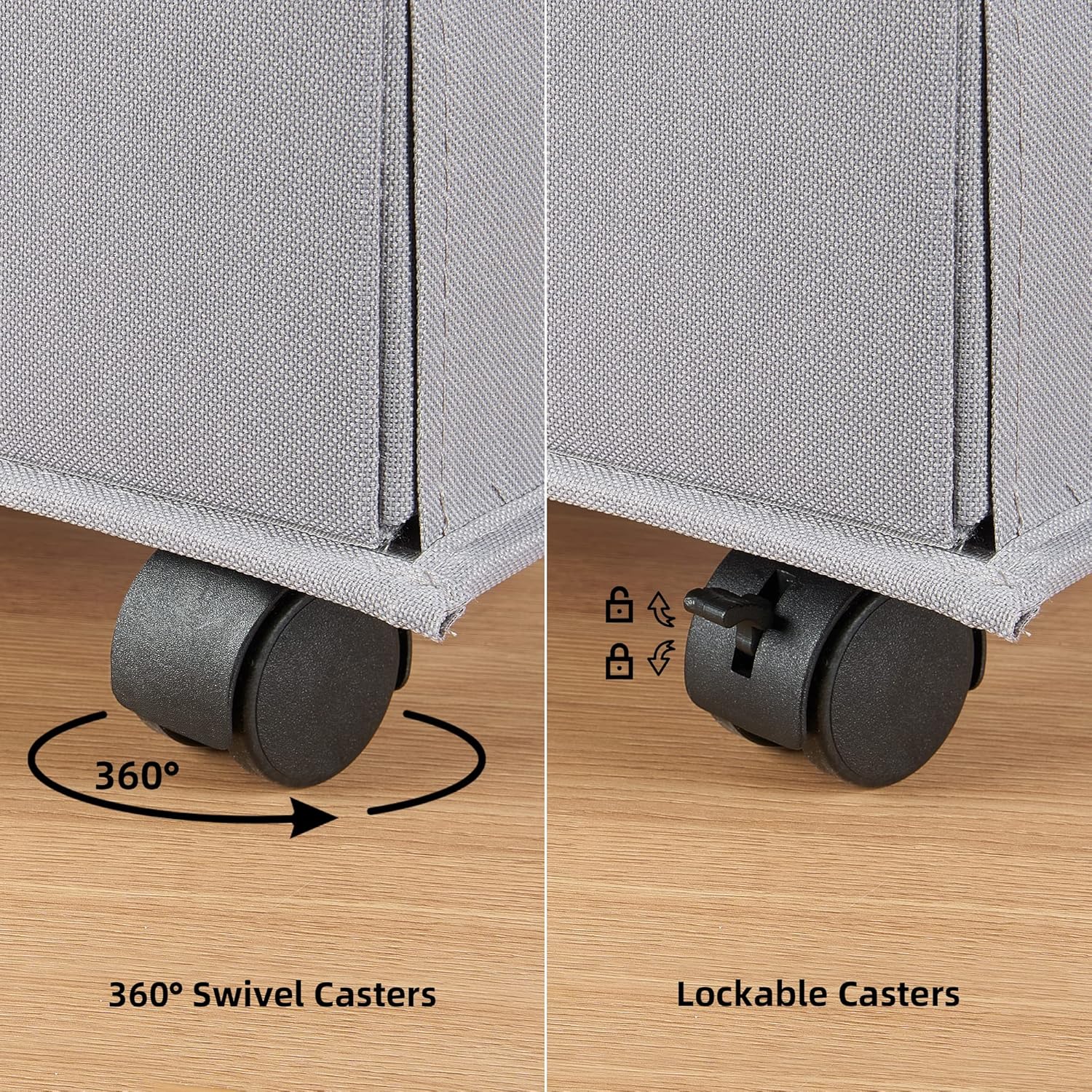 YOHOM Organizador de cajones con ruedas, portátil, organizador plegable para...