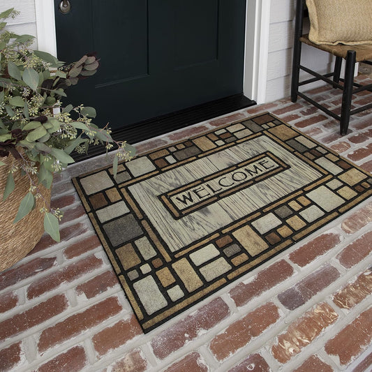Mohawk Home Doorscapes Drifted Nature - Tapete para puerta de entrada, 18 x 30...