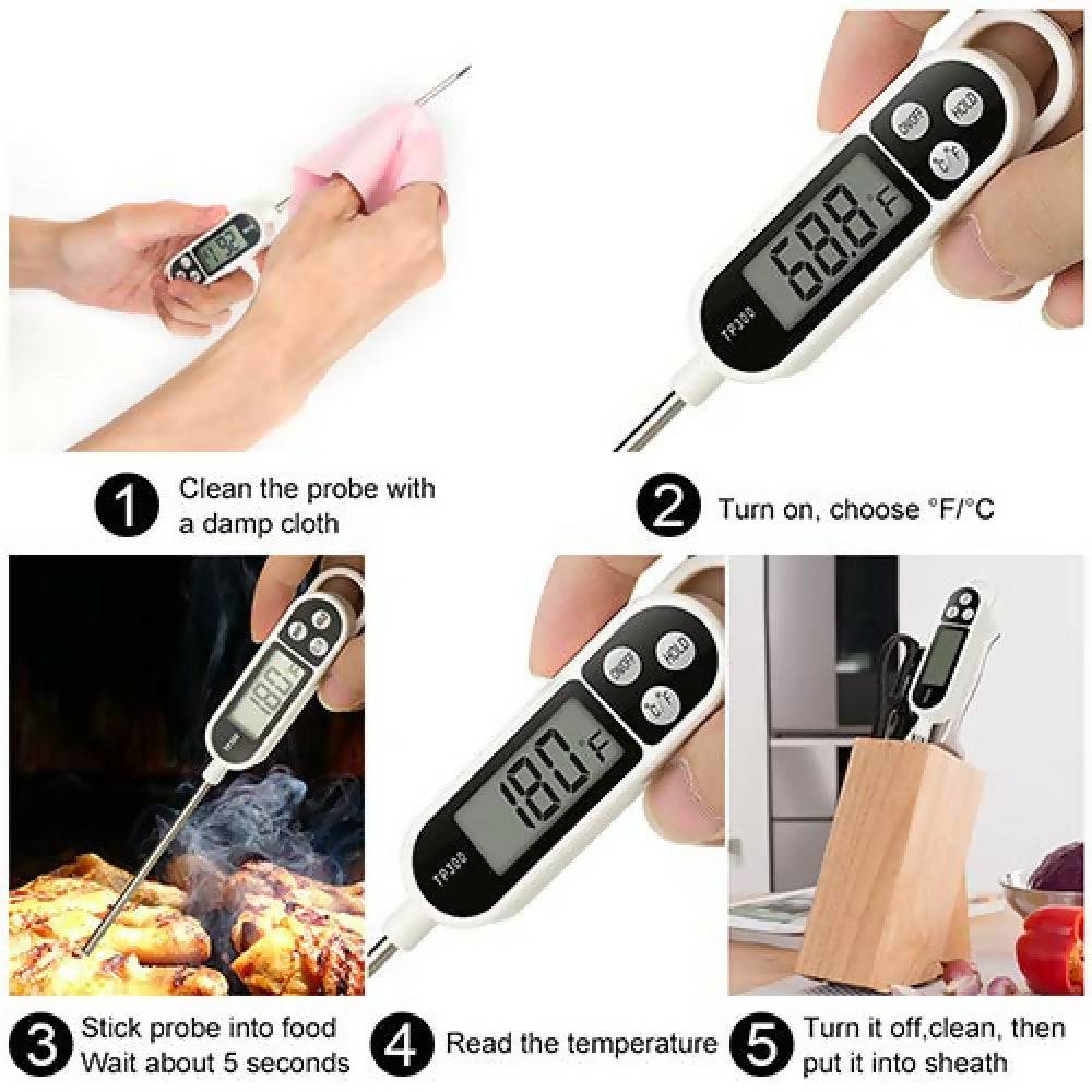Termómetro Digital de Cocina Alimentos BBQ Carne Punzón
