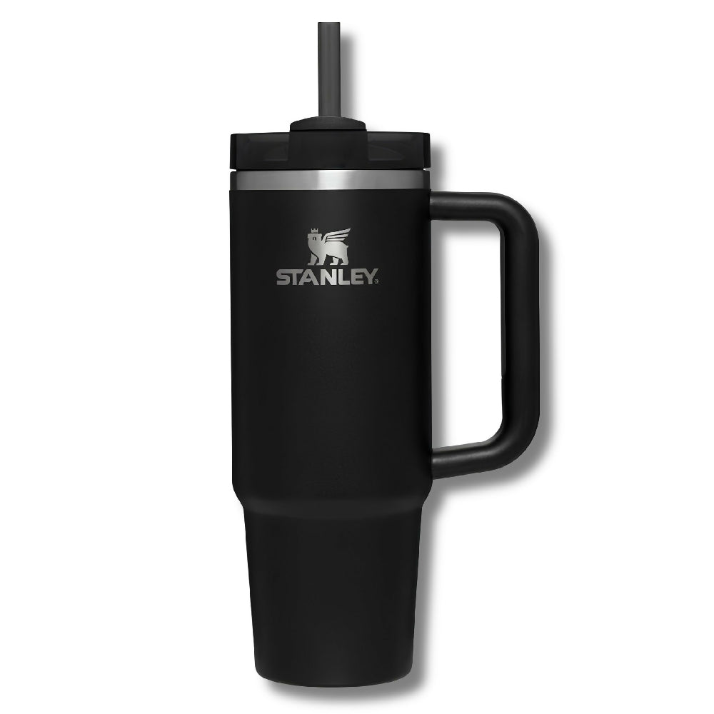 Termo Stanley 40oz Con Pitillo Vaso Térmico Para Gimnasio Y Viajes Negro