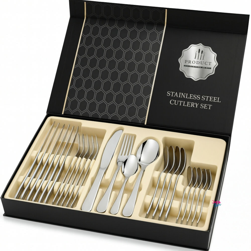 Cubiertos Set 24 Piezas Acero Inoxidable High Quality
