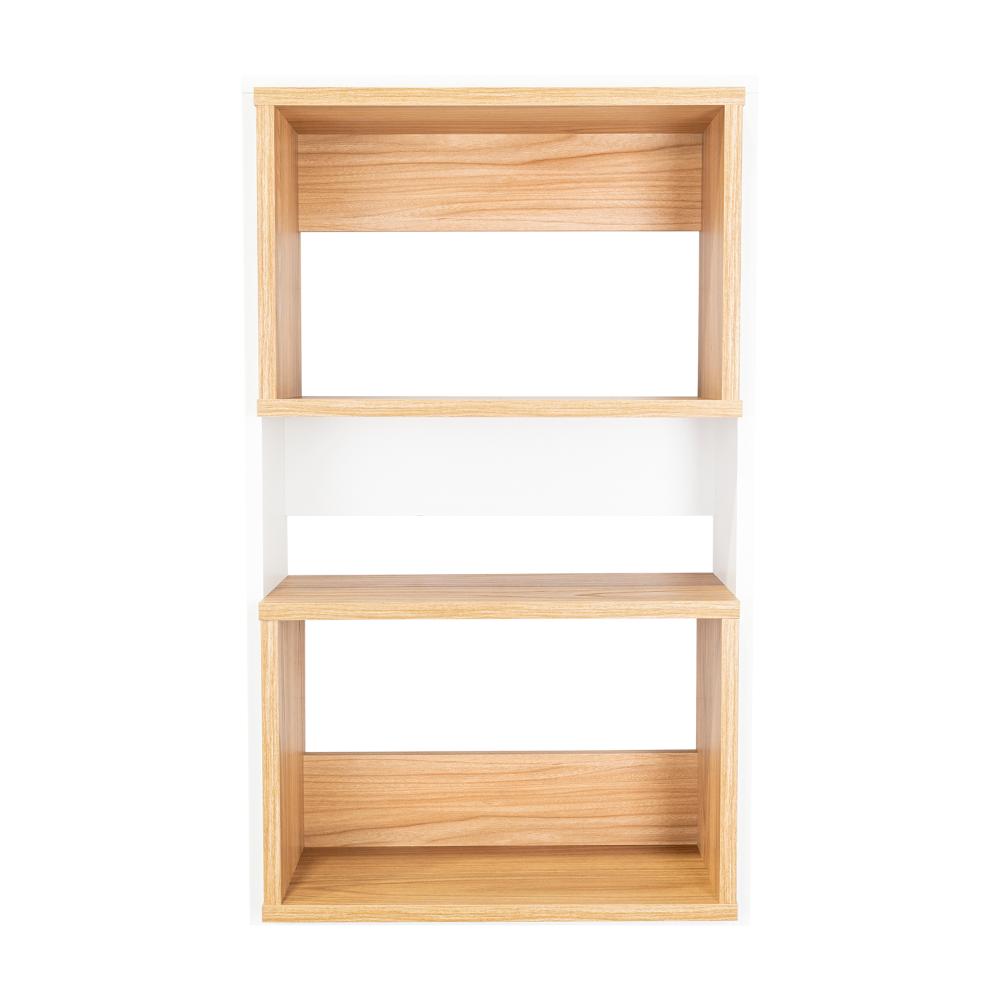 Gabinete de Baño Sensei Eco, Blanco Duqueza y Fresno Europeo, con superficies para ubicar objetos
