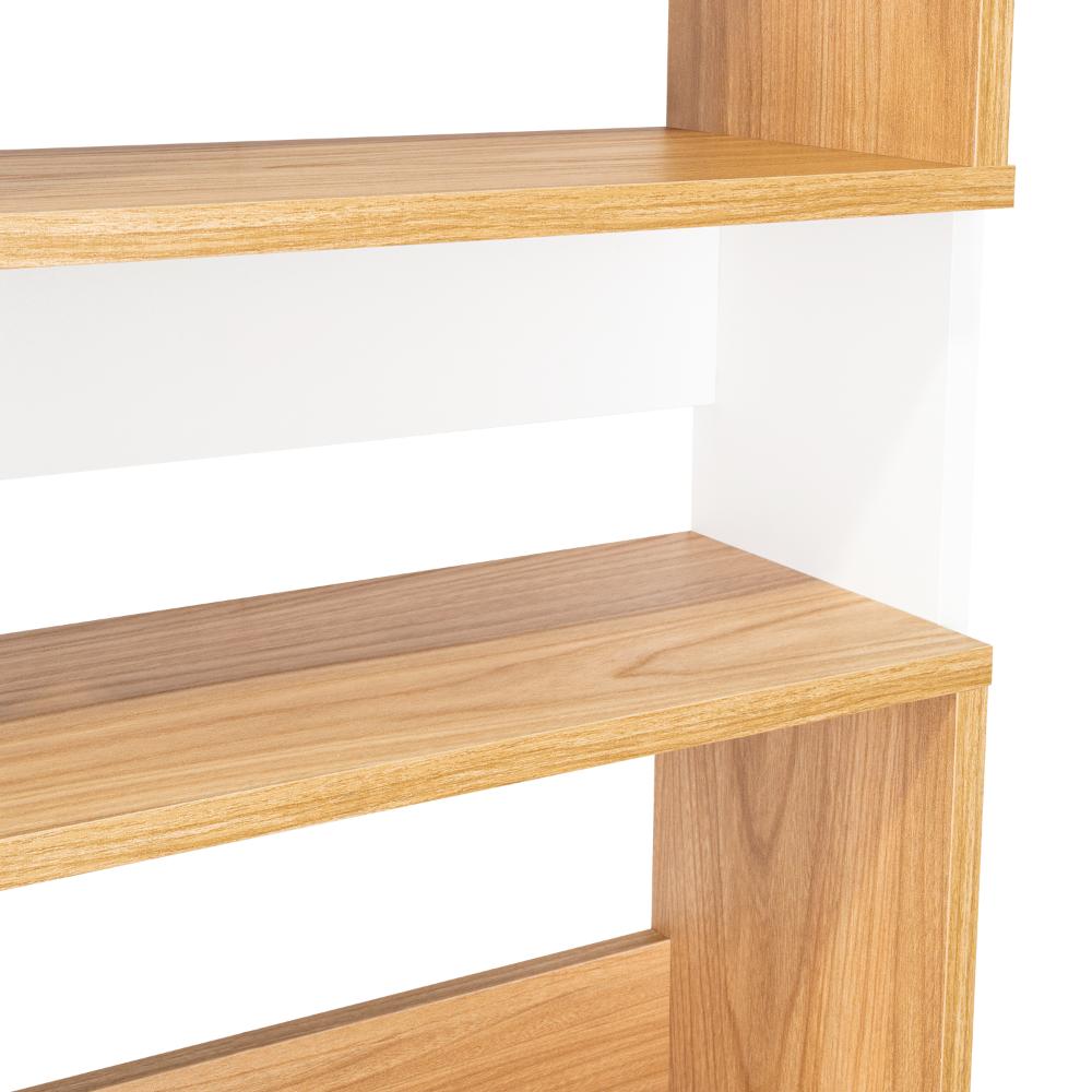 Gabinete de Baño Sensei Eco, Blanco Duqueza y Fresno Europeo, con superficies para ubicar objetos