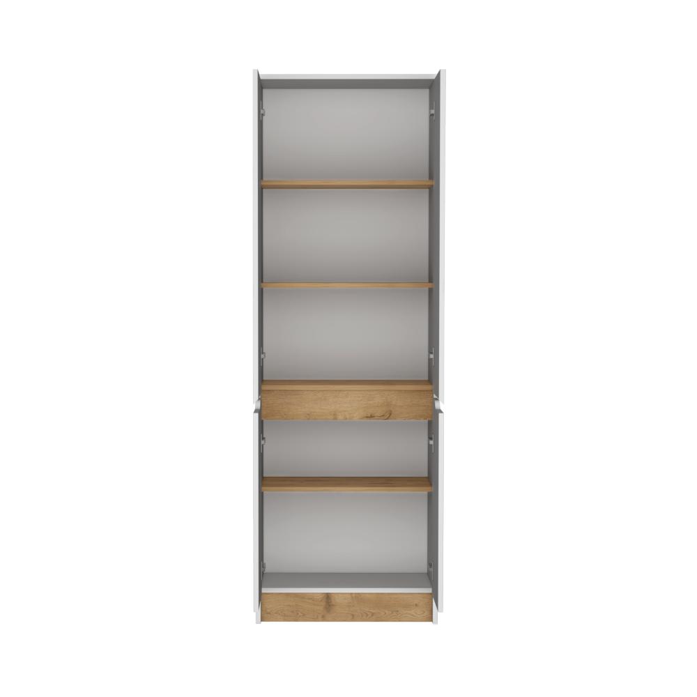 Alacena Soler, Blanco y Macadamia, Dos Puertas Abatibles, Fácil Instalación