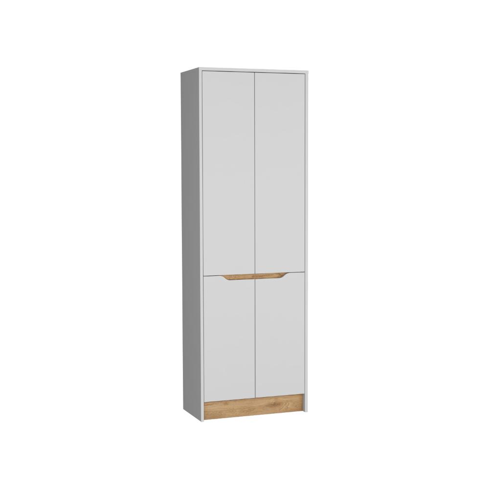 Alacena Soler, Blanco y Macadamia, Dos Puertas Abatibles, Fácil Instalación