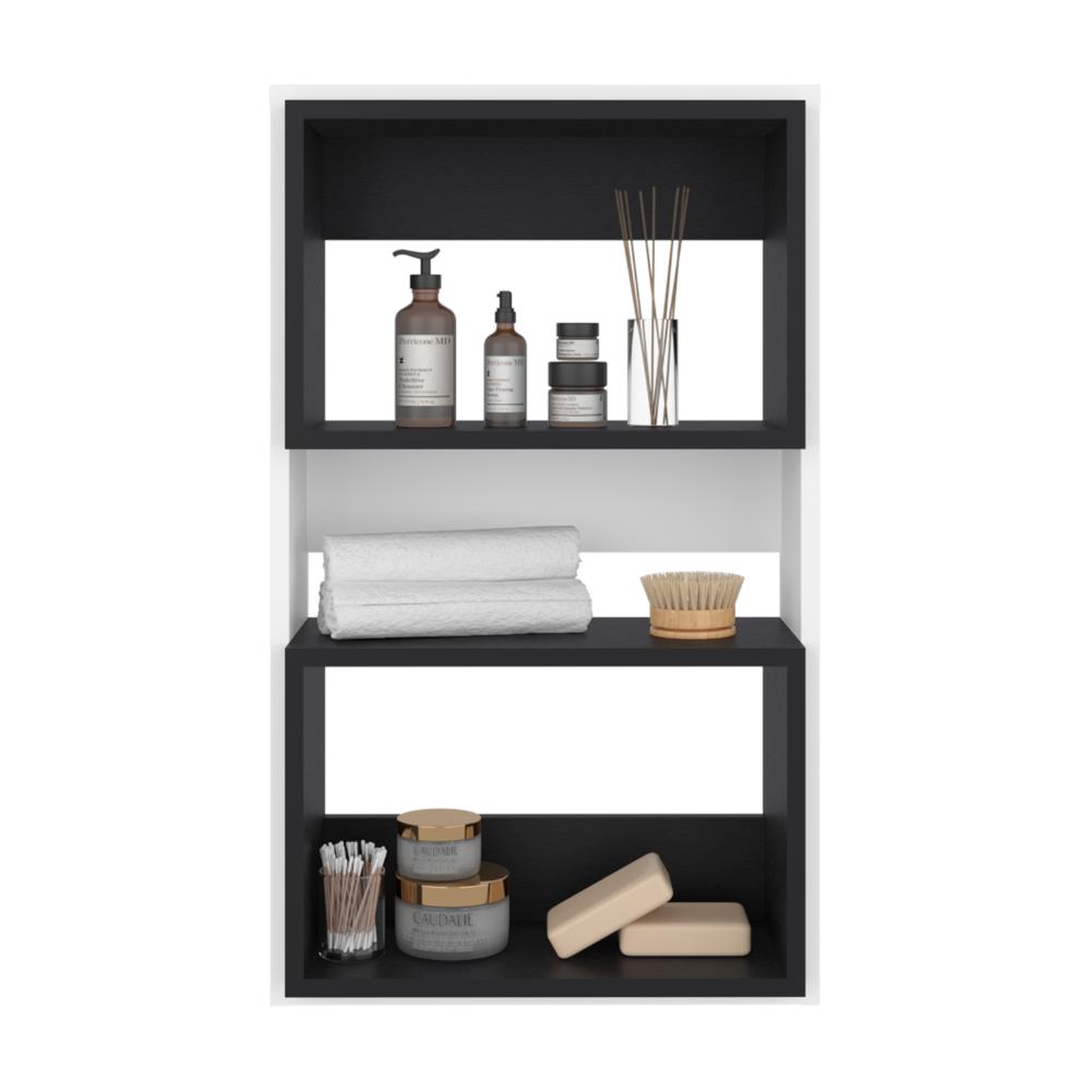 Gabinete de Baño Sensei Eco, Blanco Duqueza y Wengue, con superficies para ubicar objetos
