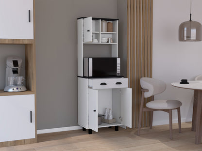 Alacena Nashira, Blanco y Wengue, con puertas abatibles ZF