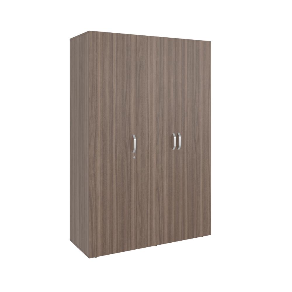 Closet Roko, Avellana y Blanco, Con Tres Puertas Abatibles Con Cerradura y Variedad De Entrepaños