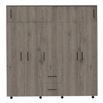 Closet Alana, Humo y Blanco, con Gran Capacidad de Almacenamiento