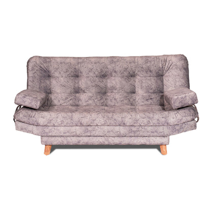 Sofa Cama Valencia Marmol Plata 3 Puestos