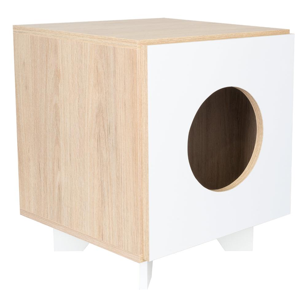 Arenero para Gatos Lira, Beige y Blanco