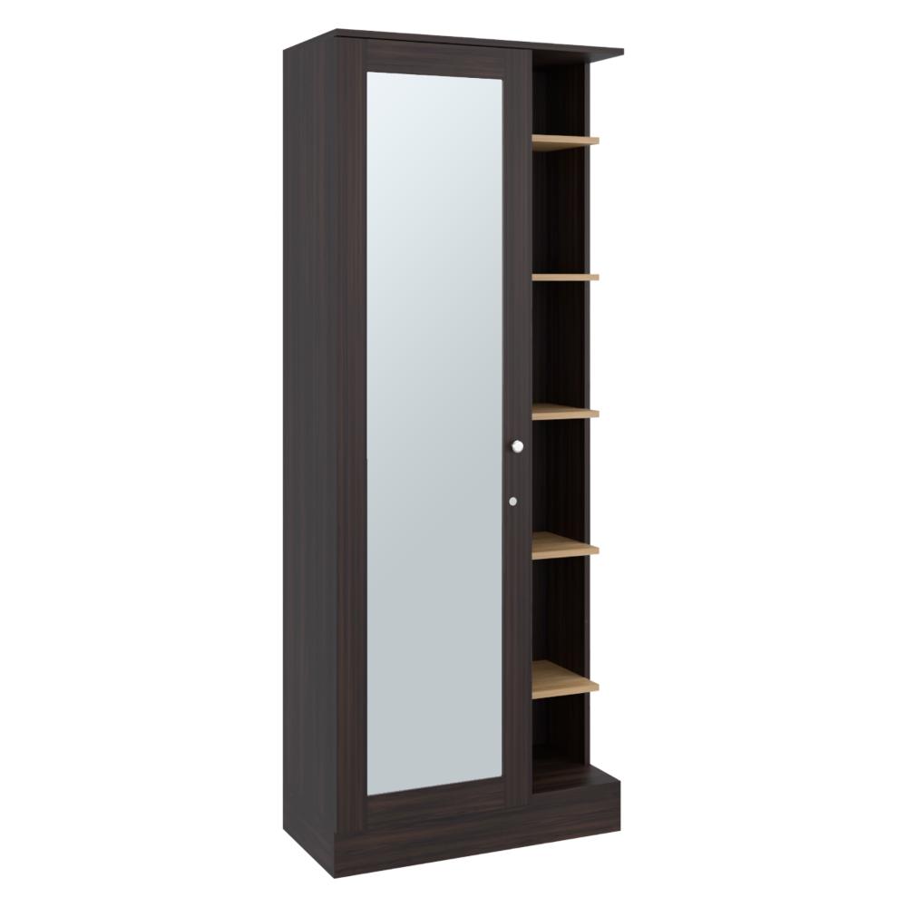 Mueble Multiusos, Caoba y Fresno Europeo, con Siete Entrepaños y Gran Capacidad de Almacenamiento