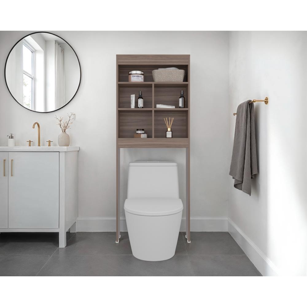 Gabinete de Baño, Avellana,  Amplios espacios para colocar objetos decorativos