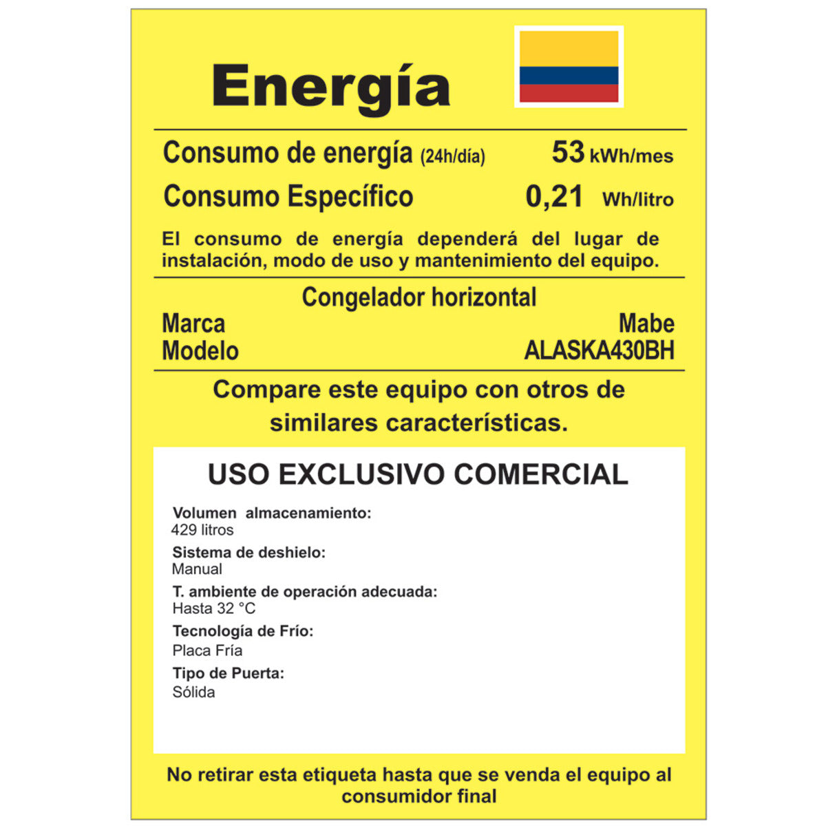 Congelador Horizontal 429 Litros, Blanco