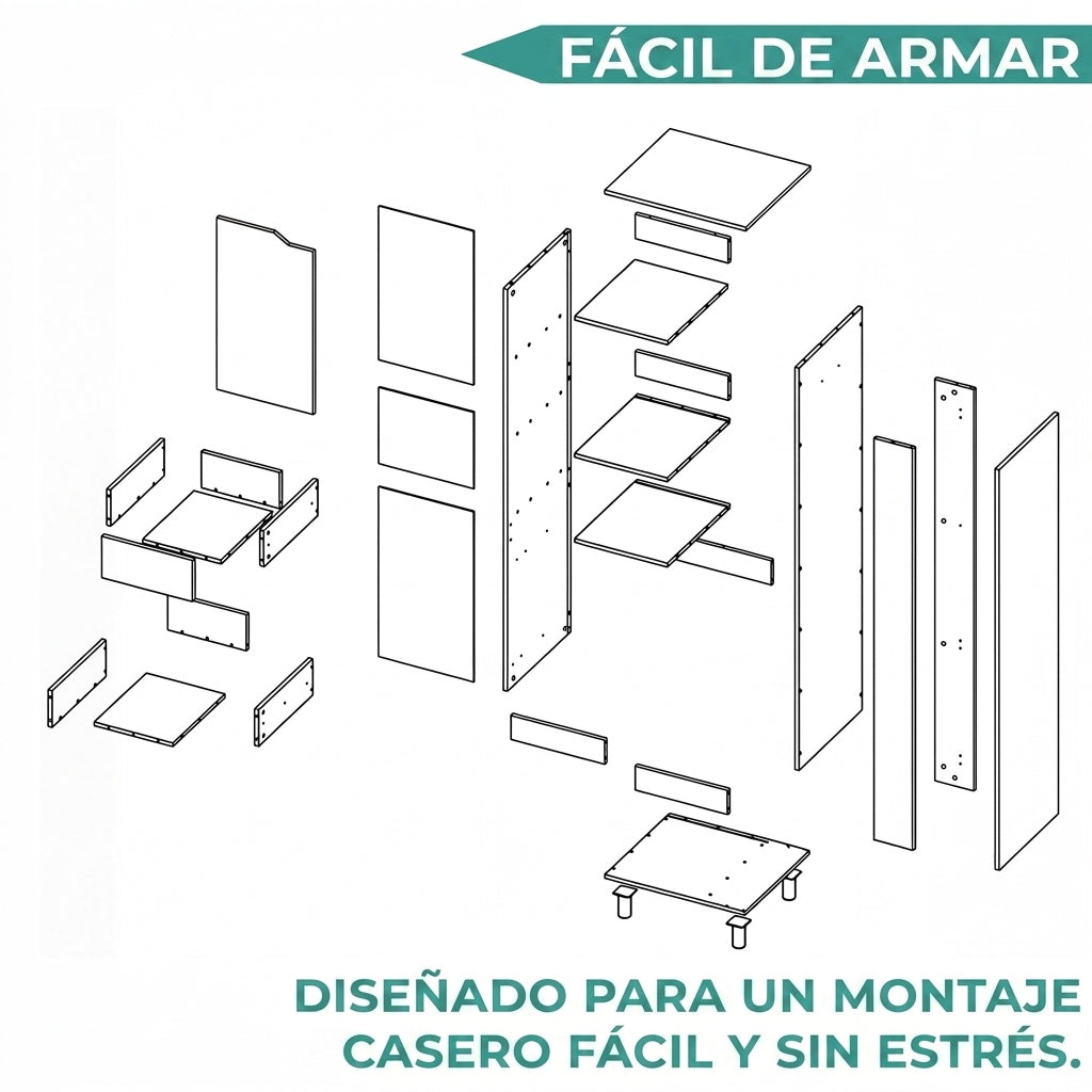 Mueble Auxiliar de Aseo Vidalia, Blanco, Con puerta abatible ZF