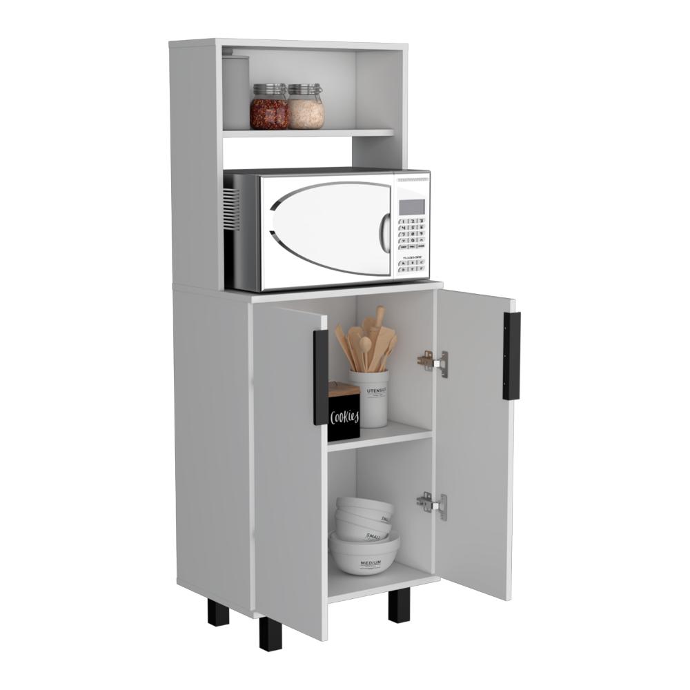 Alacena Oshawa, Blanco, con superficie para ubicar objetos y dos puertas ZF
