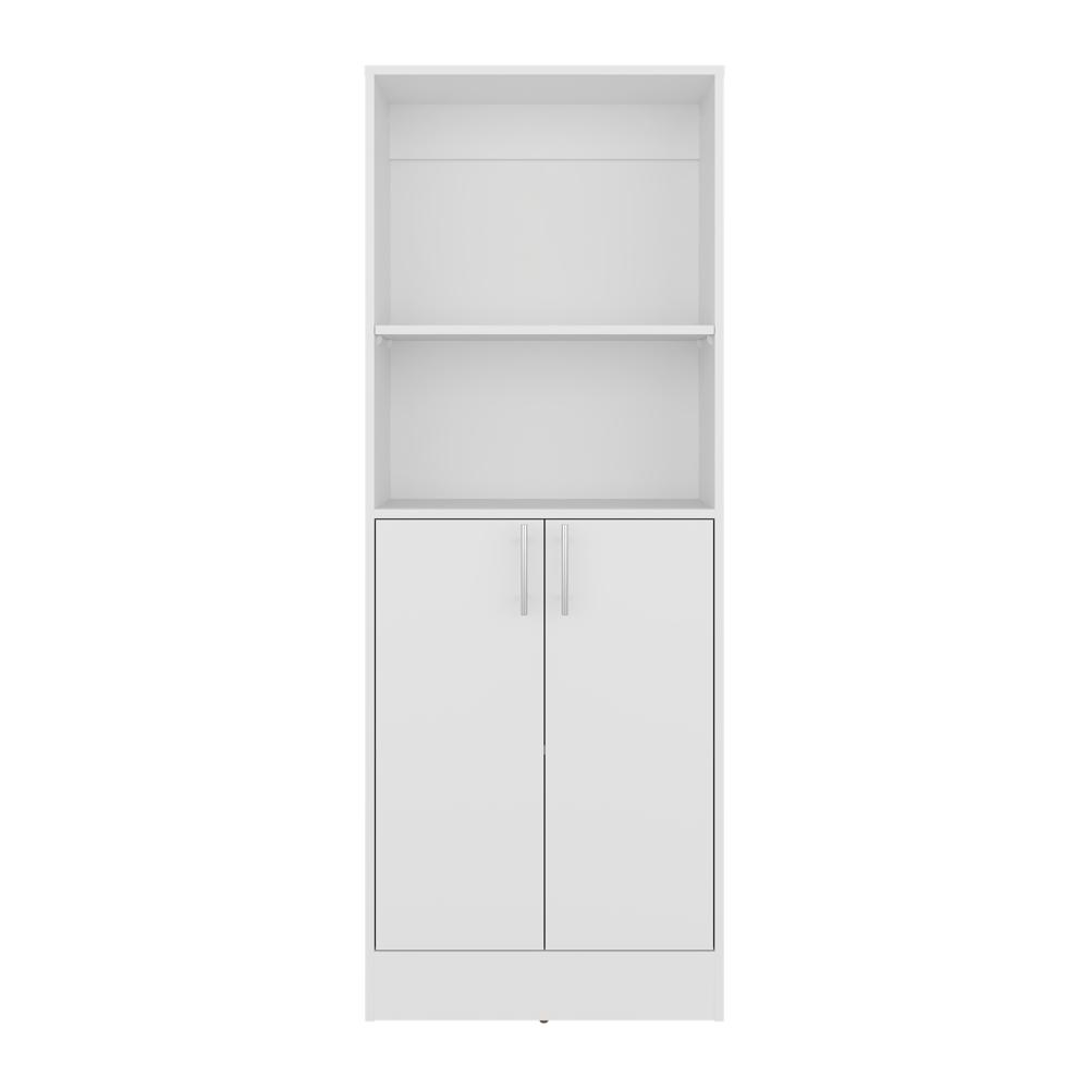 Alacena Multiusos Juko, Kronos Blanco, Con dos puertas abatibles, con entrepaños y amplio almacenamiento ZF