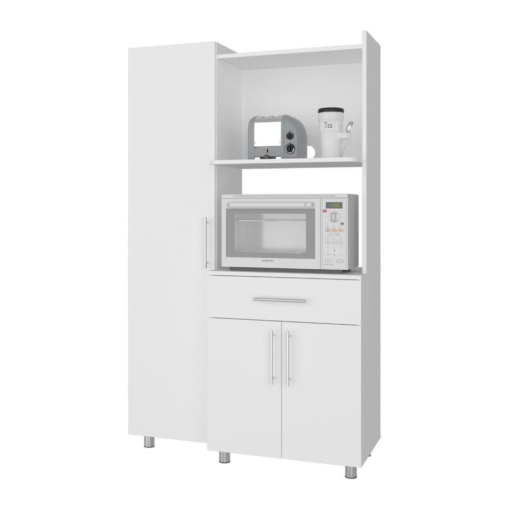 Alacena Multiusos Panter, Kronos Blanco, Amplios Espacio de Almacenamiento, con Patas y Manijas Metálicas ZF
