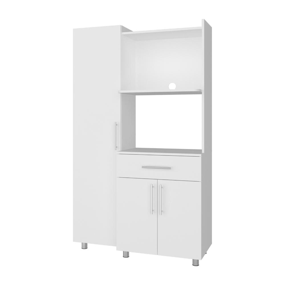 Alacena Multiusos Panter, Kronos Blanco, Amplios Espacio de Almacenamiento, con Patas y Manijas Metálicas ZF