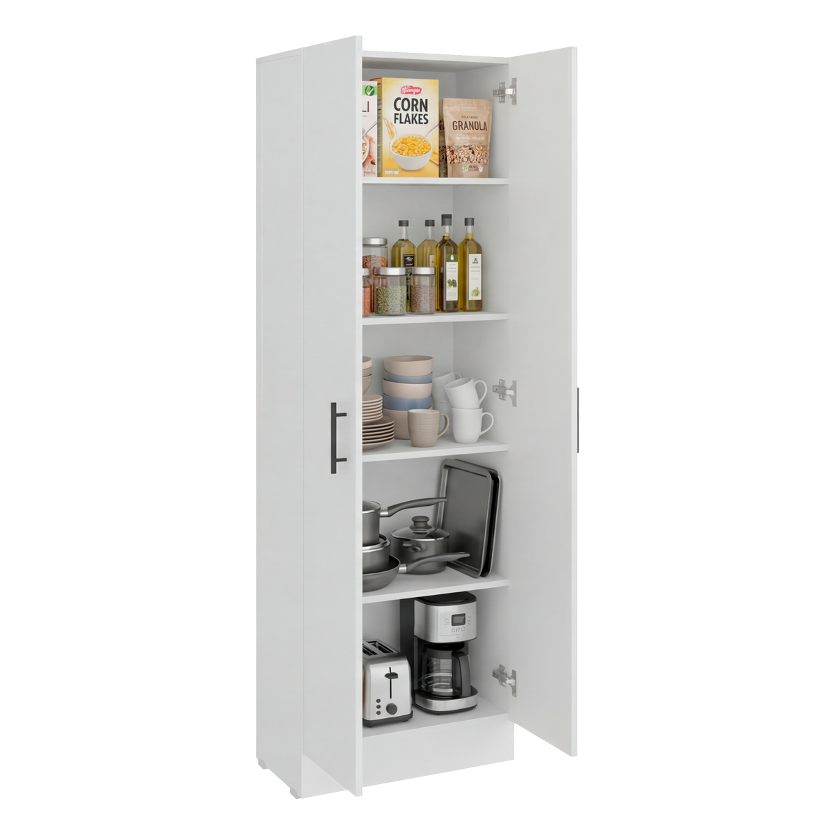Alacena Tommy, Blanco Duqueza, con Amplios Espacios de Almacenamiento y 4 Entrepaños ZF