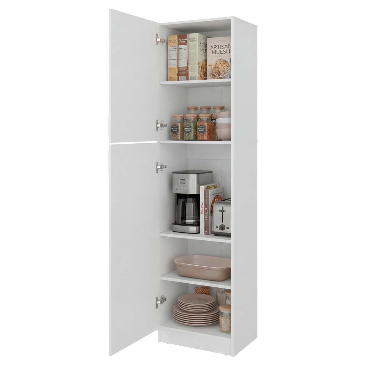 Alacena Innes, Blanco Duqueza, con Amplios Espacios de Almacenamiento y 4 Entrepaños ZF
