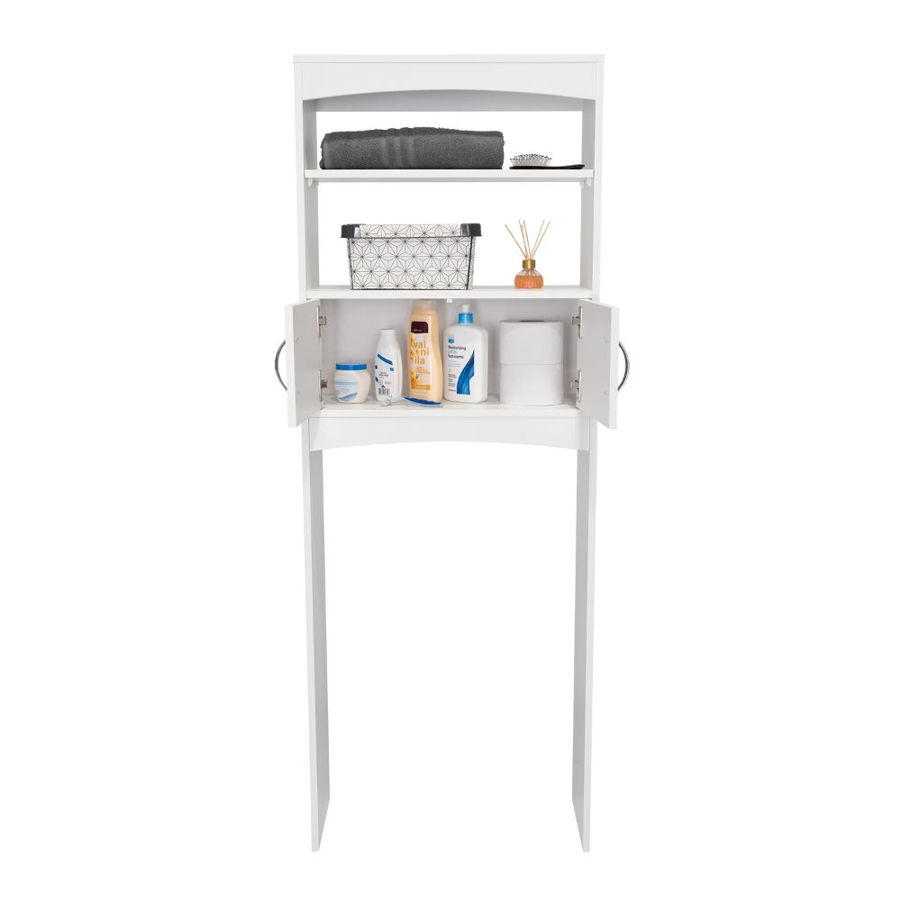 Gabinete de Baño Sabik, Blanco, Con Puertas Batientes Y Entrepaño Móvil