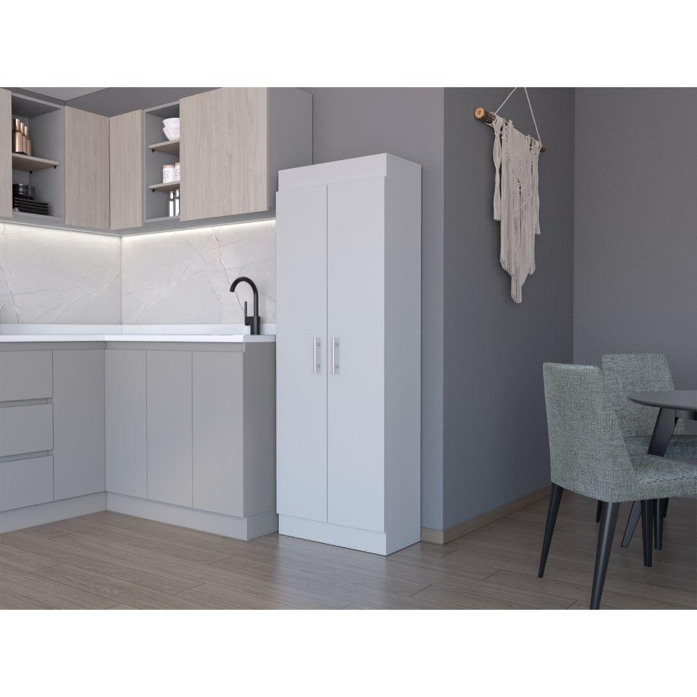 Alacena Nepal, Blanco, Cuenta con Cinco Entrepaños y Dos Puertas Batientes ZF