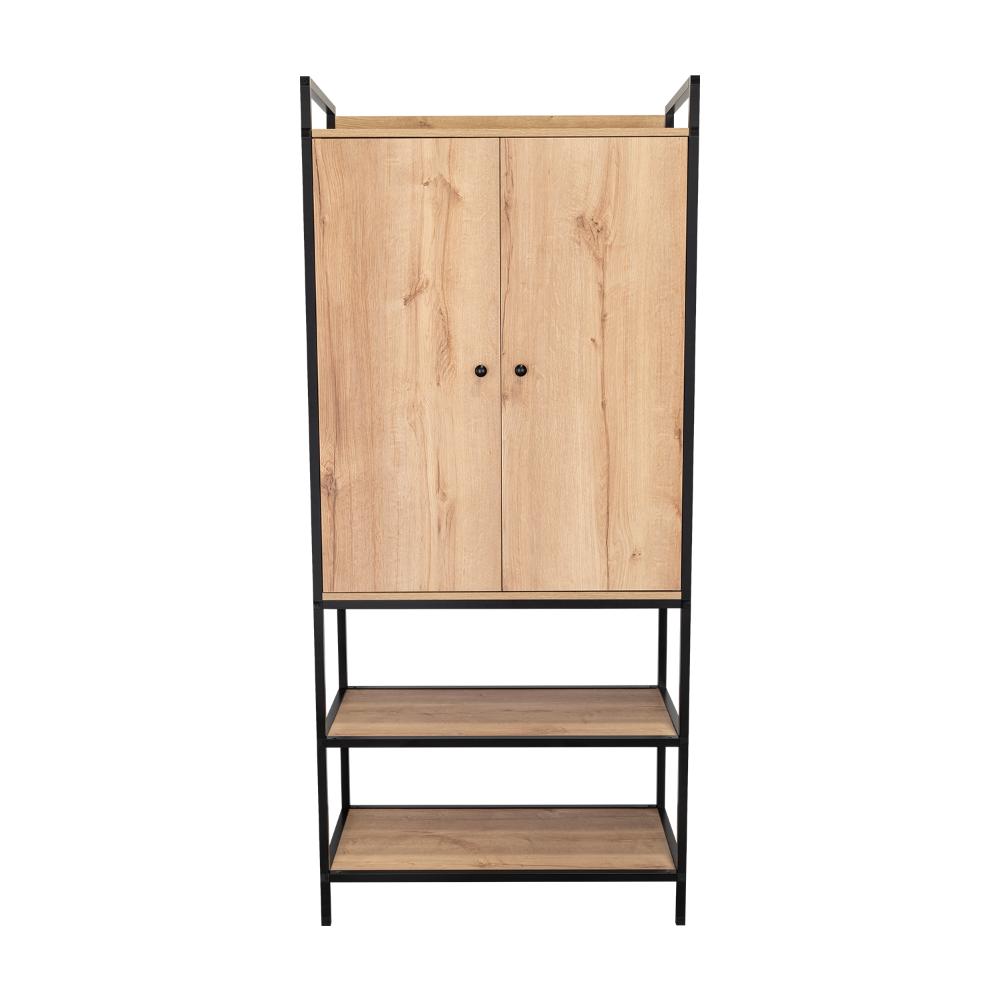 Closet Alma, Café Claro, Con Dos Entrepaños Inferiores