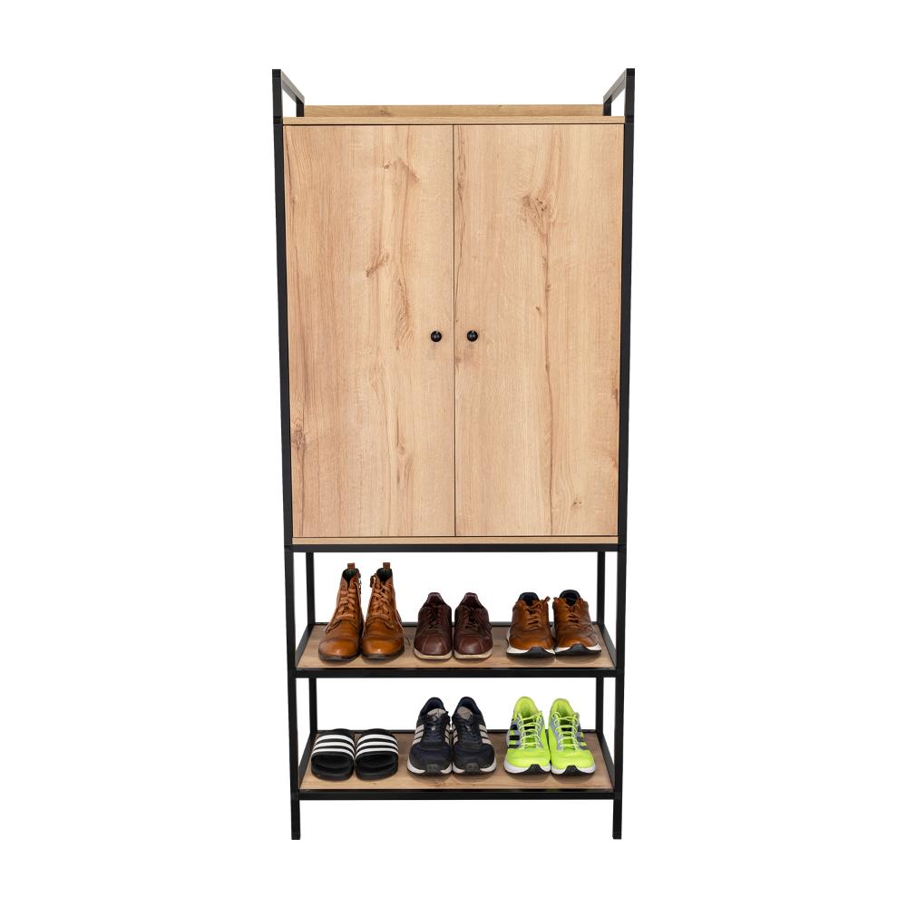 Closet Alma, Café Claro, Con Dos Entrepaños Inferiores