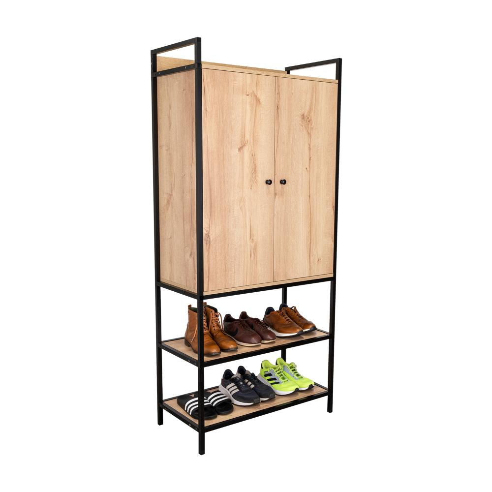 Closet Alma, Café Claro, Con Dos Entrepaños Inferiores