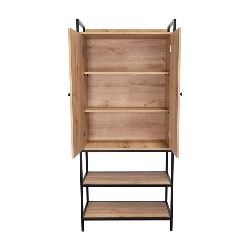 Closet Alma, Café Claro, Con Dos Entrepaños Inferiores