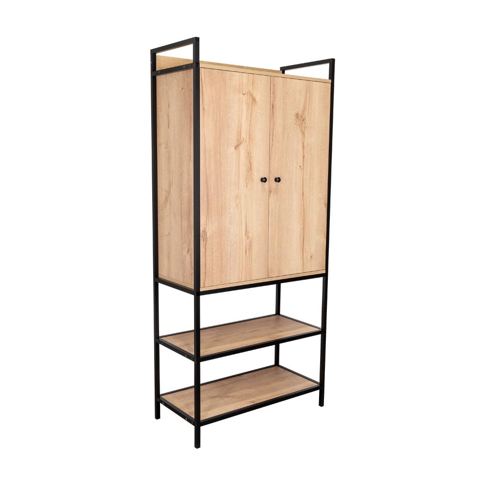 Closet Alma, Café Claro, Con Dos Entrepaños Inferiores