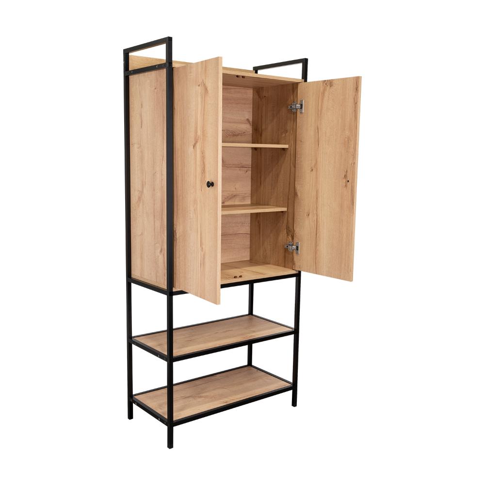 Closet Alma, Café Claro, Con Dos Entrepaños Inferiores