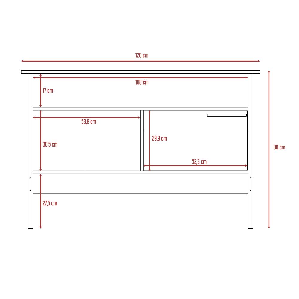 Mueble Auxiliar Recibidor Korina, Miel, con Patas En Acero Negras