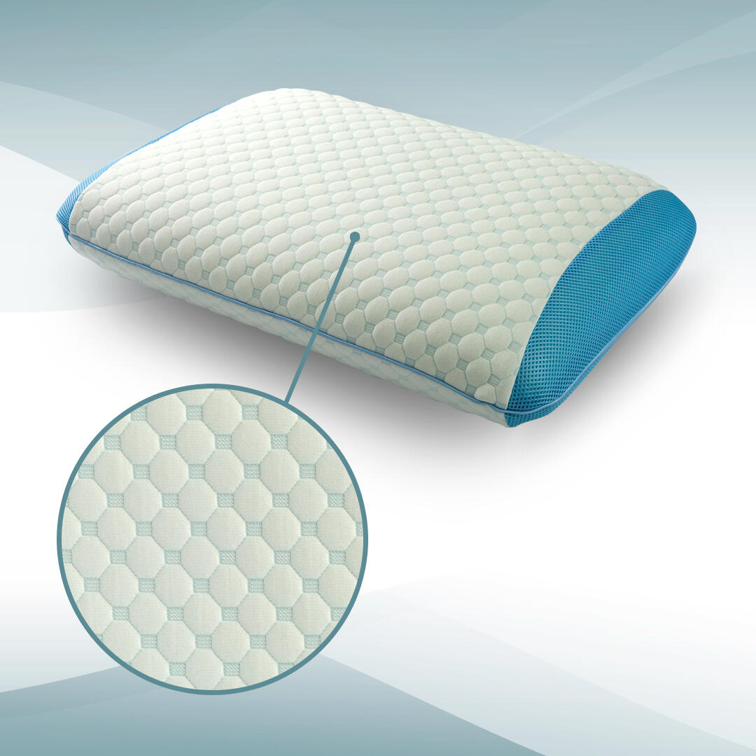 Almohada Air Flow Blanco Azul Confortable