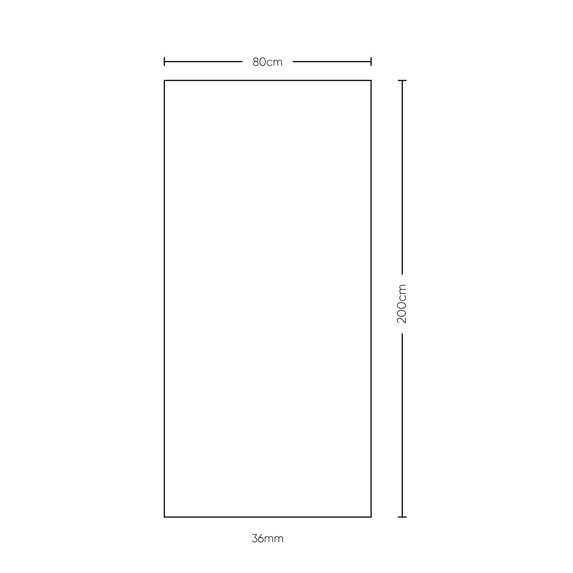 Puerta 0.80x2m Prepintada Sinfonia 36 mm