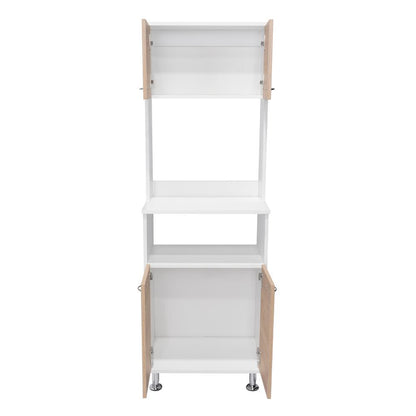 Alacena Fenix, Blanco Duqueza y Beige, con Gran Capacidad de Almacenamiento