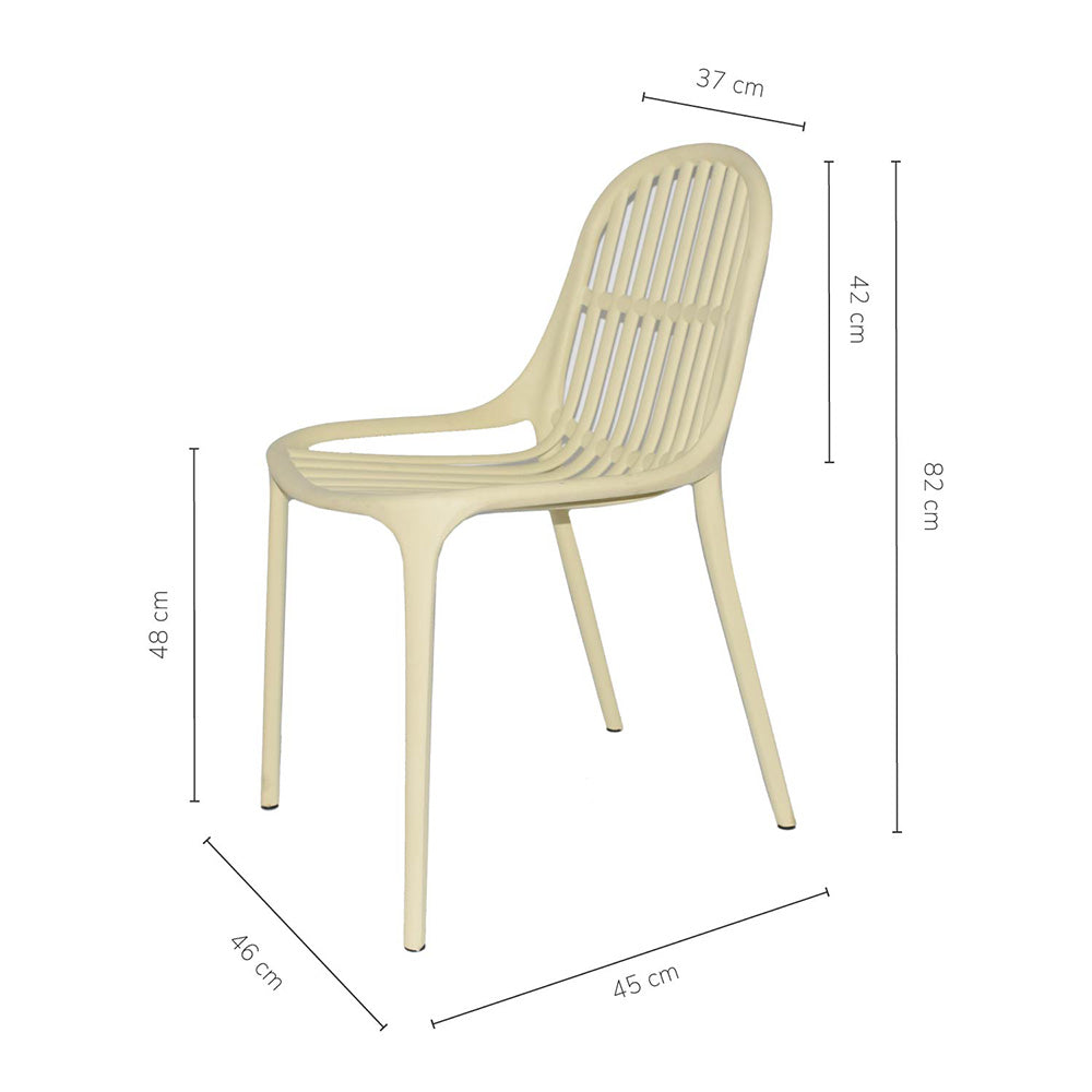 Silla Plástica Alteza, Beige