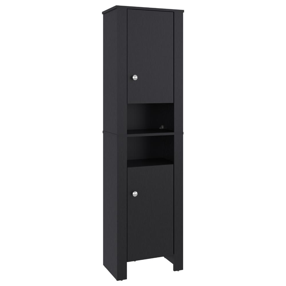Mueble  Auxiliar para Baño Vanes, Wengue, con espacio para objetos decorativos