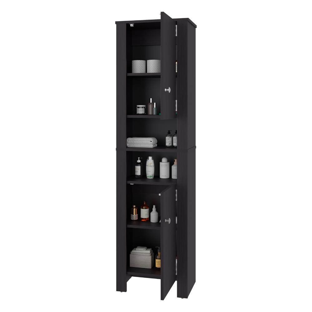 Mueble  Auxiliar para Baño Vanes, Wengue, con espacio para objetos decorativos ZF