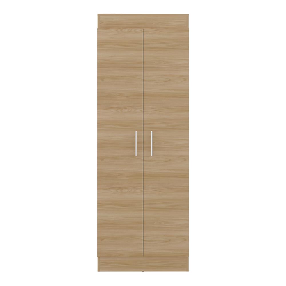 Mueble Multiusos Barlovento, Fresno y Blanco, Cuenta con Cinco Entrepaños y Dos Puertas Batientes