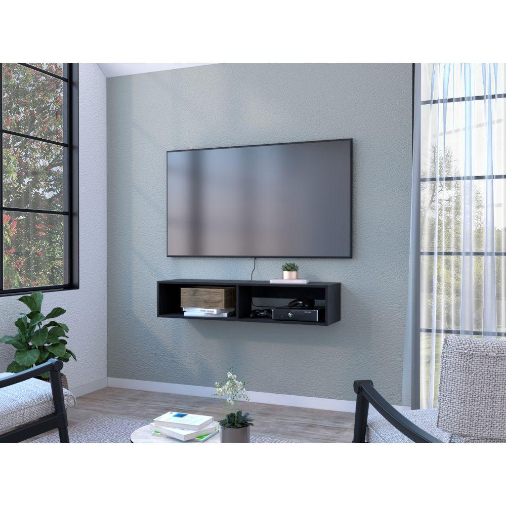 Mesa para TV Flotante Rocky, Wengue, Apto Pata TV de hasta 45''