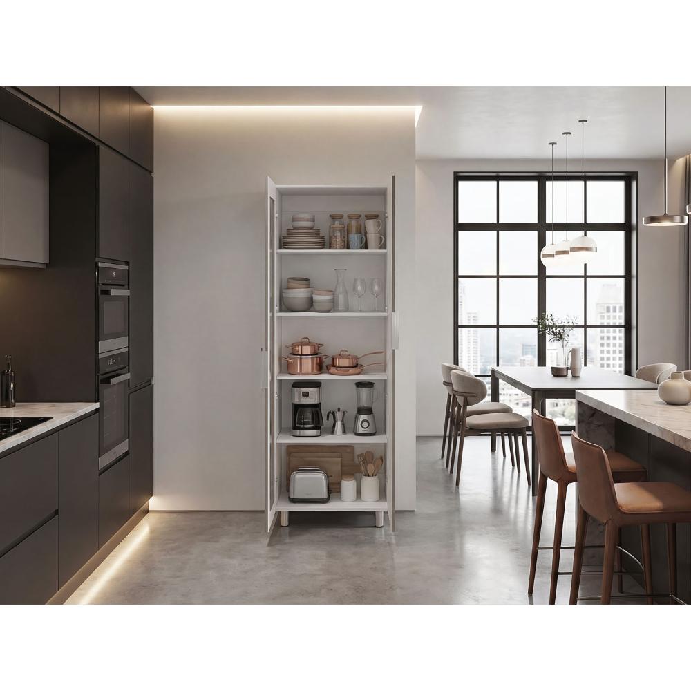 Alacena Diamante, Blanco y Cartagena, Amplios Espacios para Guardar Alimentos y Electrodomésticos