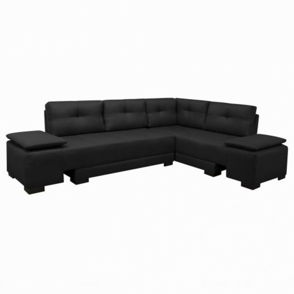 Sala Cama Sterimberg En Tela Negro - Amoblando