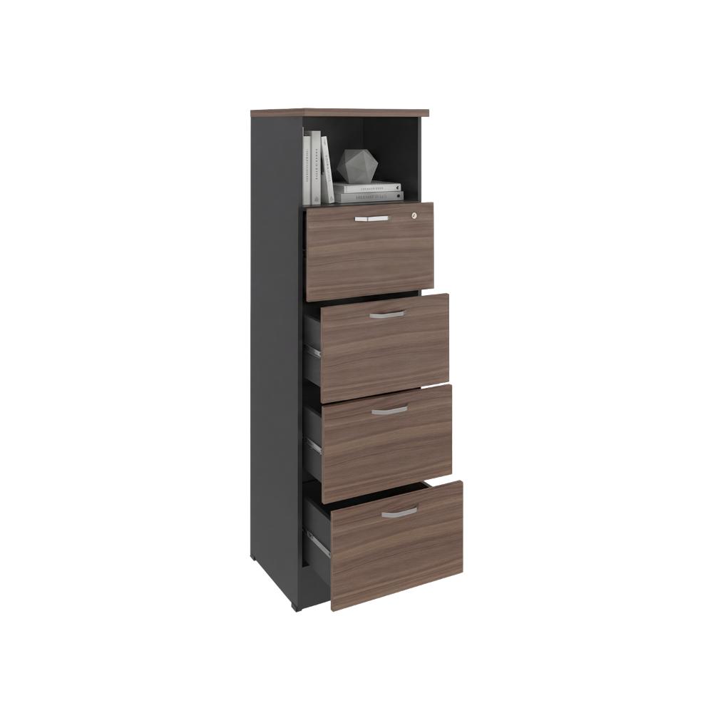 Archivador Alto Narak, Avellana, Cuatro cajones y un cajon con cerradura