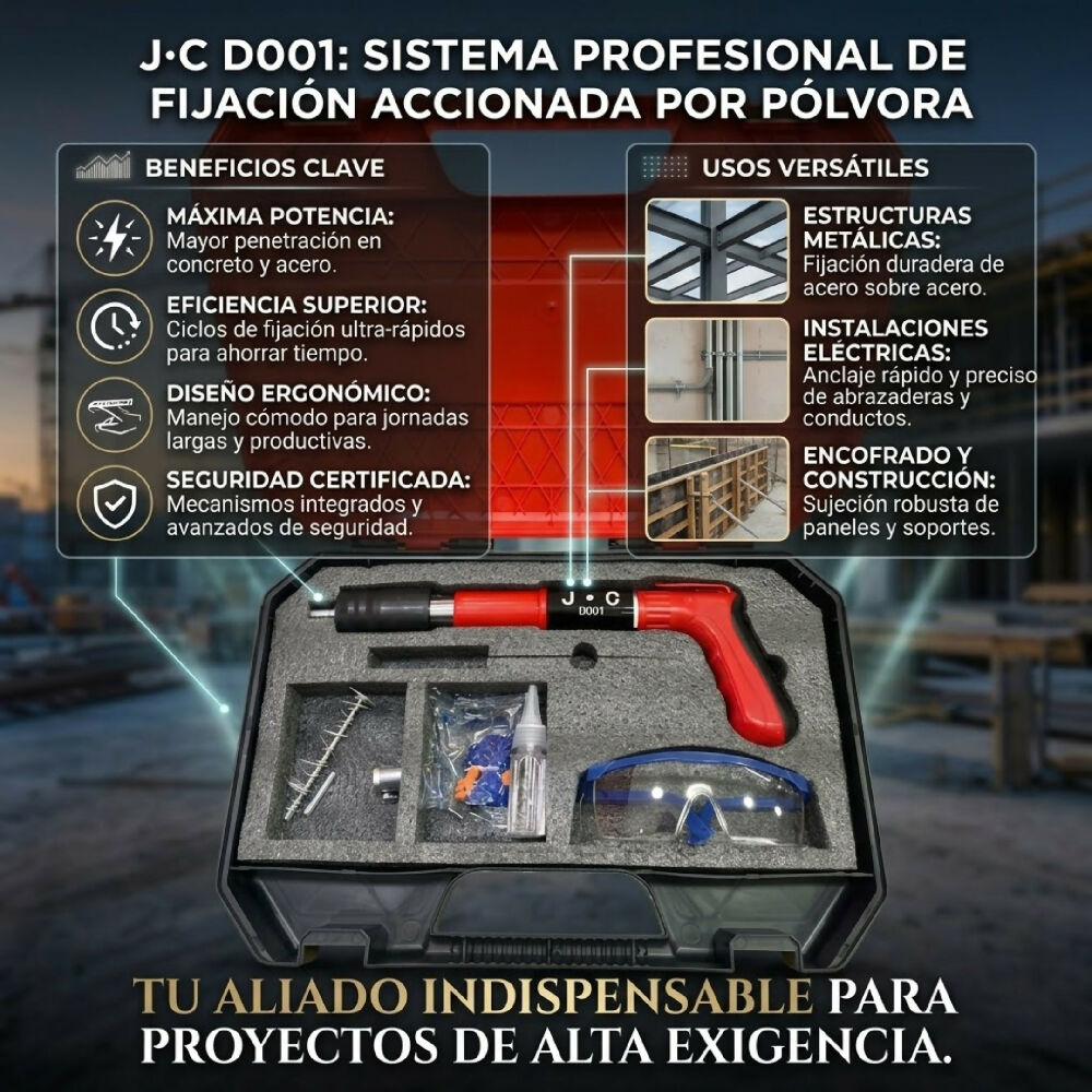 Pistola De Clavos Neumática Profesional Para Carpintería Y Construcción
