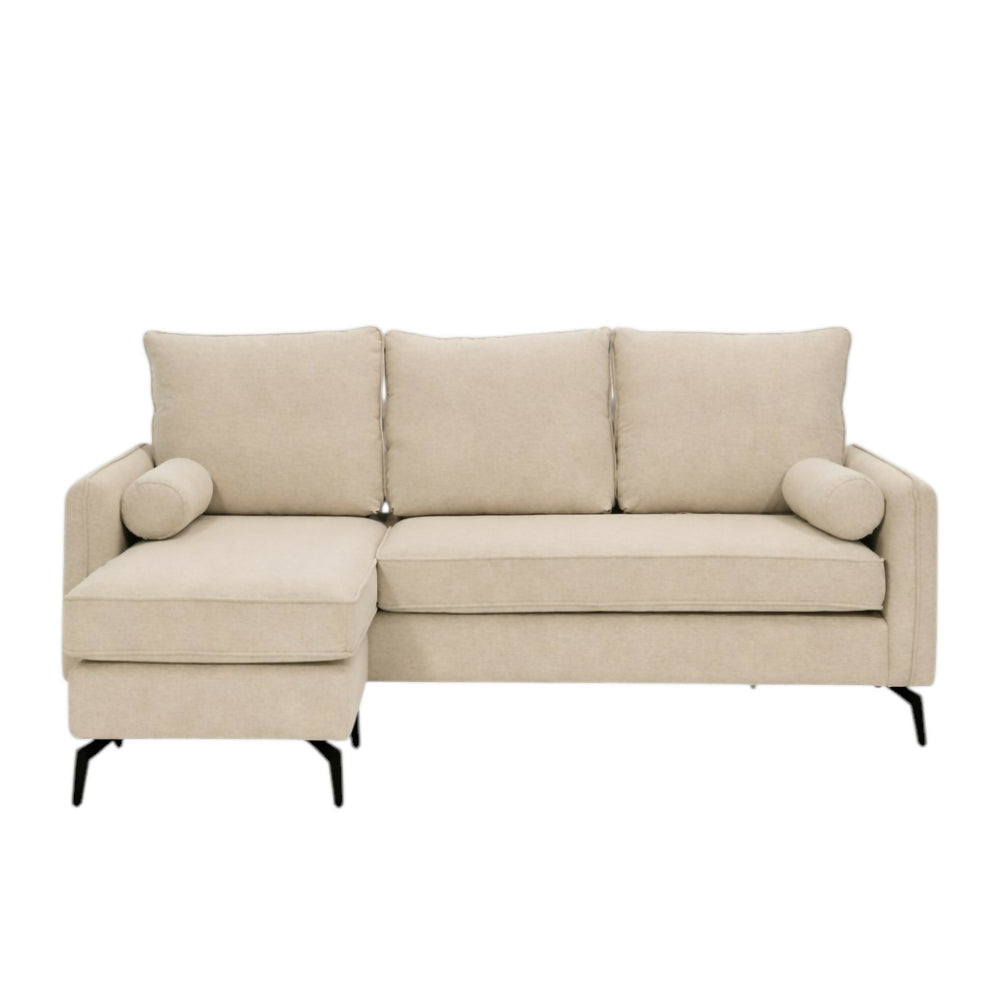 Sofá en L 3 Puestos Bidireccional Moderno Enttrambi Beige
