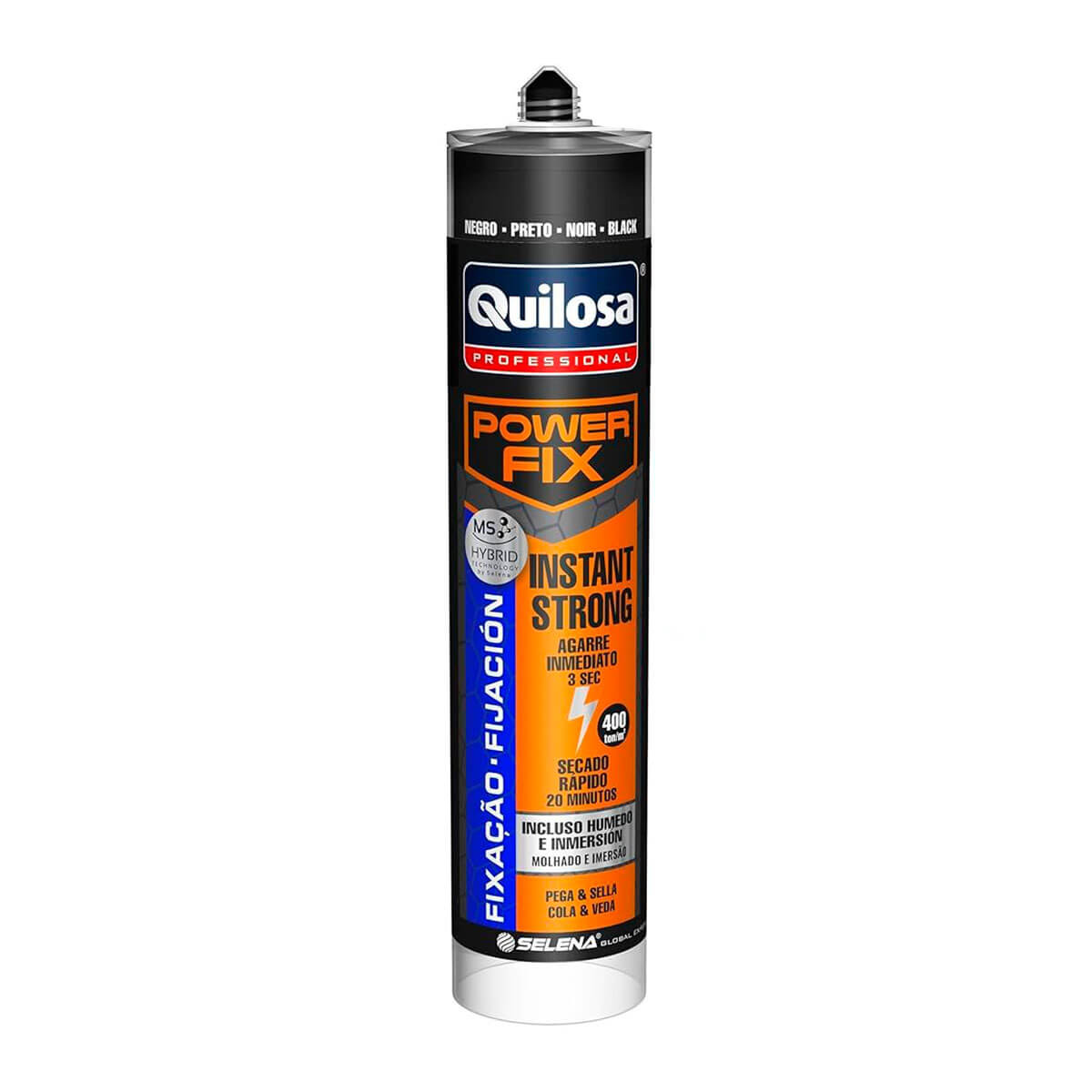 Adhesivo de montaje extra fuerte power fix 280ml color marrón