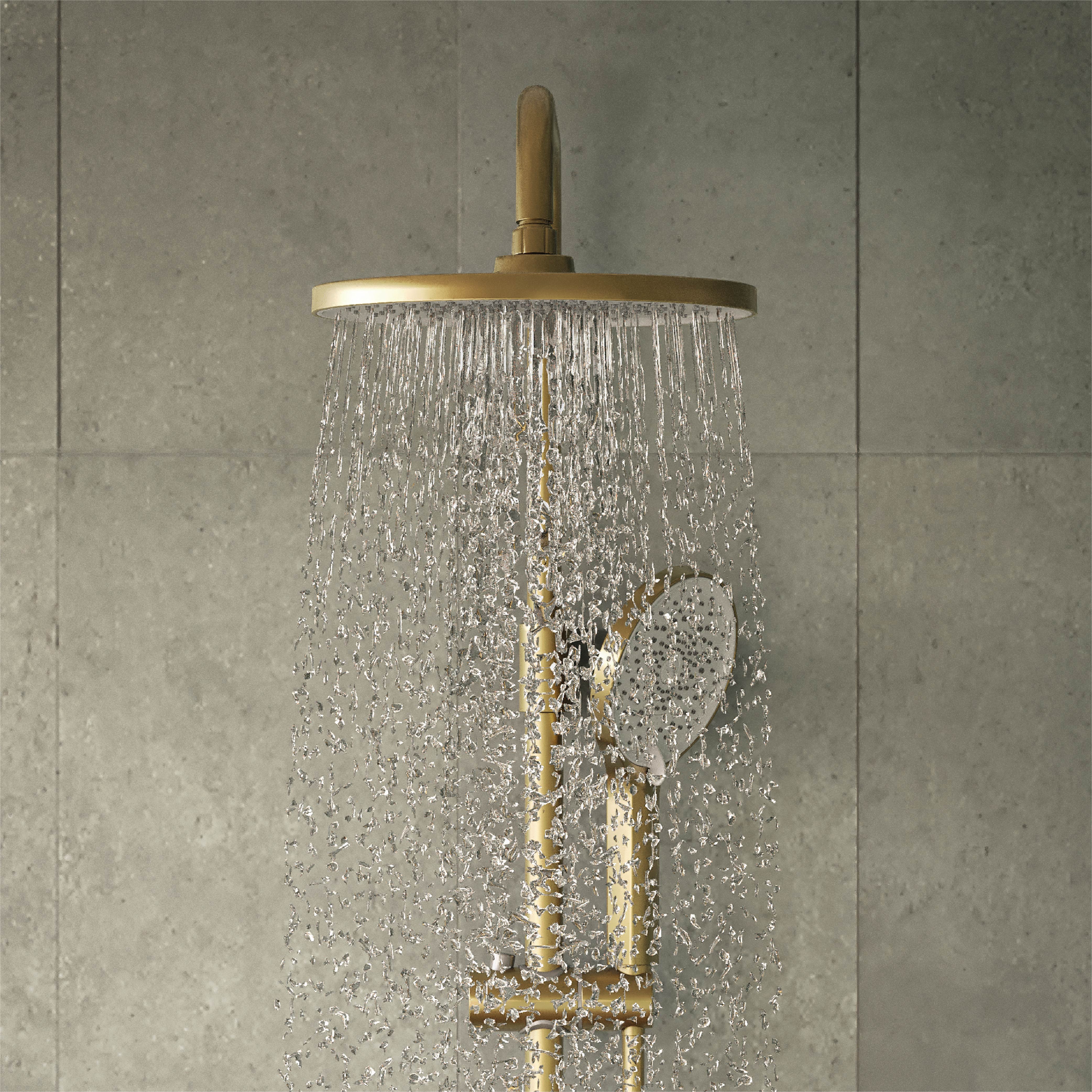 Columna de ducha ADVANCE brushed golden