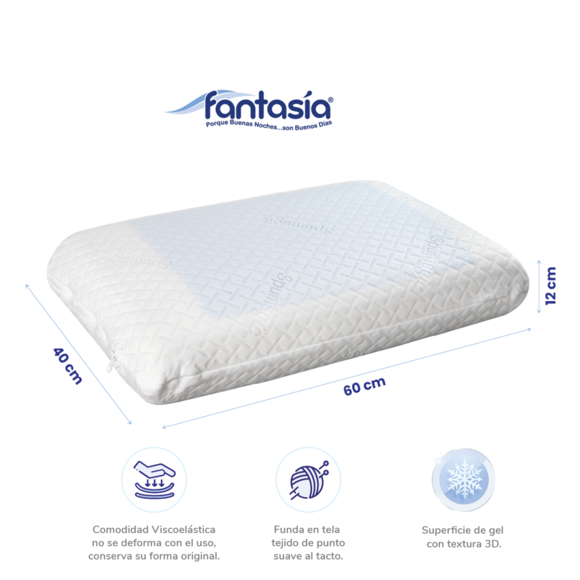 Almohada Spumagic Classic Gel Marca Fantasia